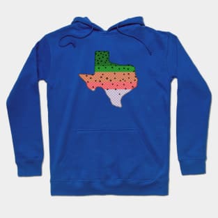 Trout Fishing Rainbow Trout Pattern Texas State Map Hoodie